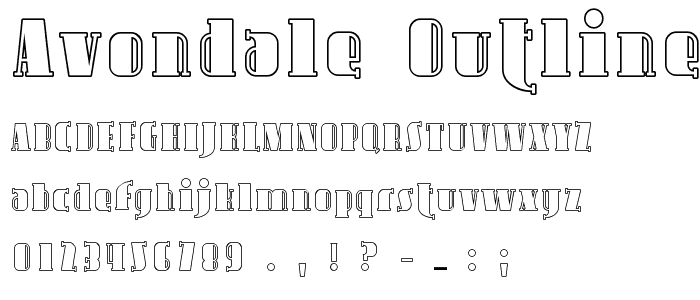 Avondale Outline font